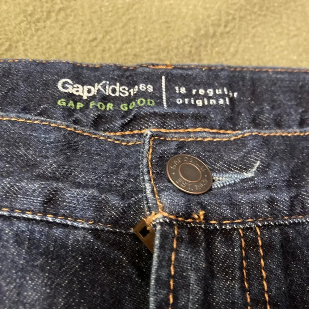 NWOT Boy GAPKids 1969 Original Denim Jeans Size 18R (#4)